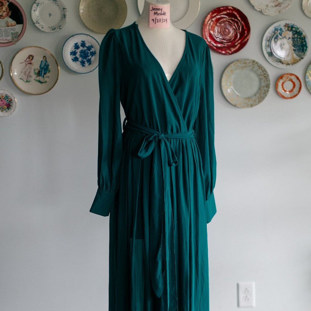 Baltic Born Emerald Green Maxi Wrap Dress